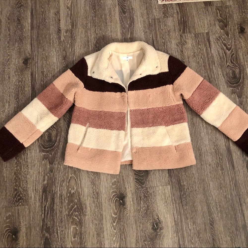 BP faux shearling stripe jacket - Picture 2 of 6